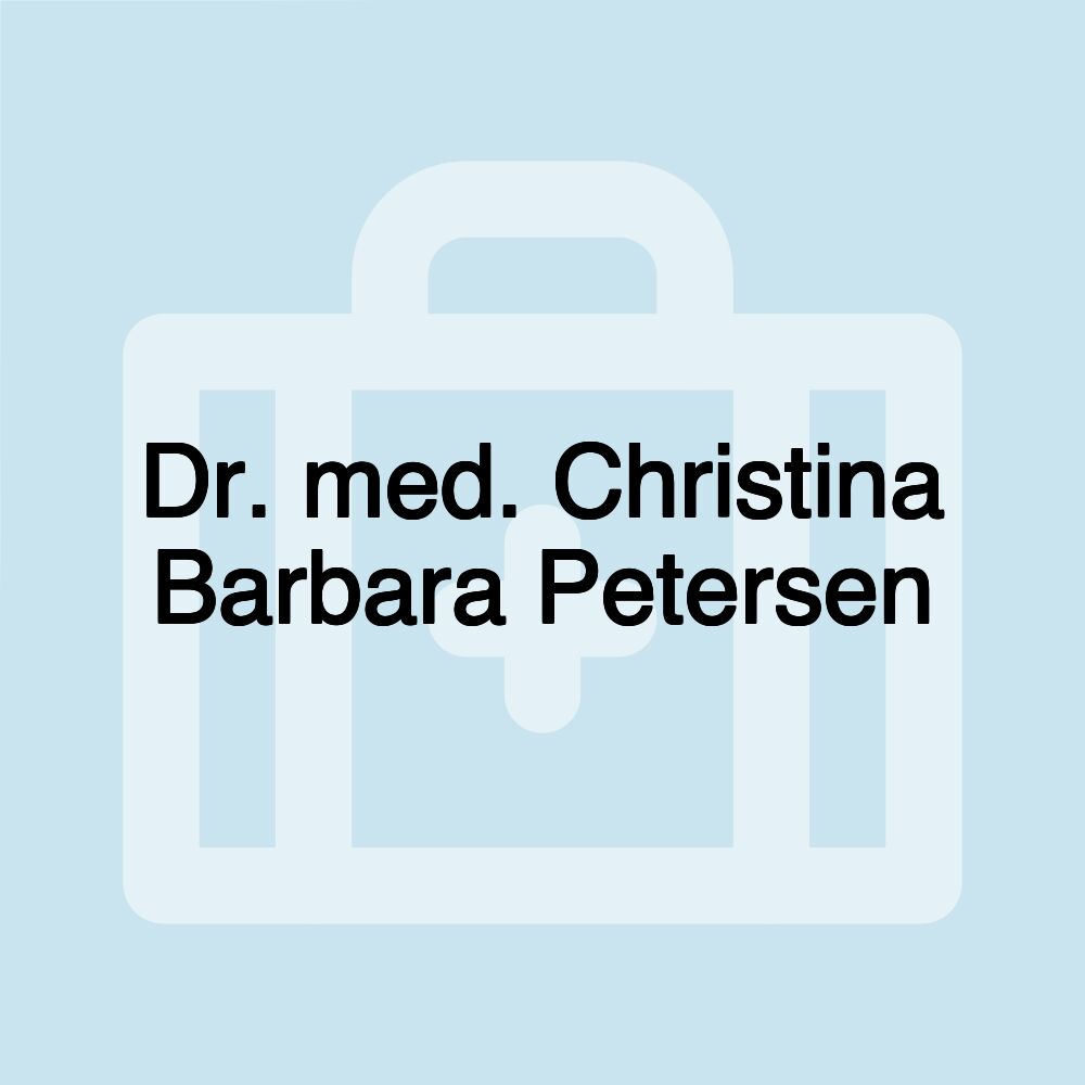 Dr. med. Christina Barbara Petersen