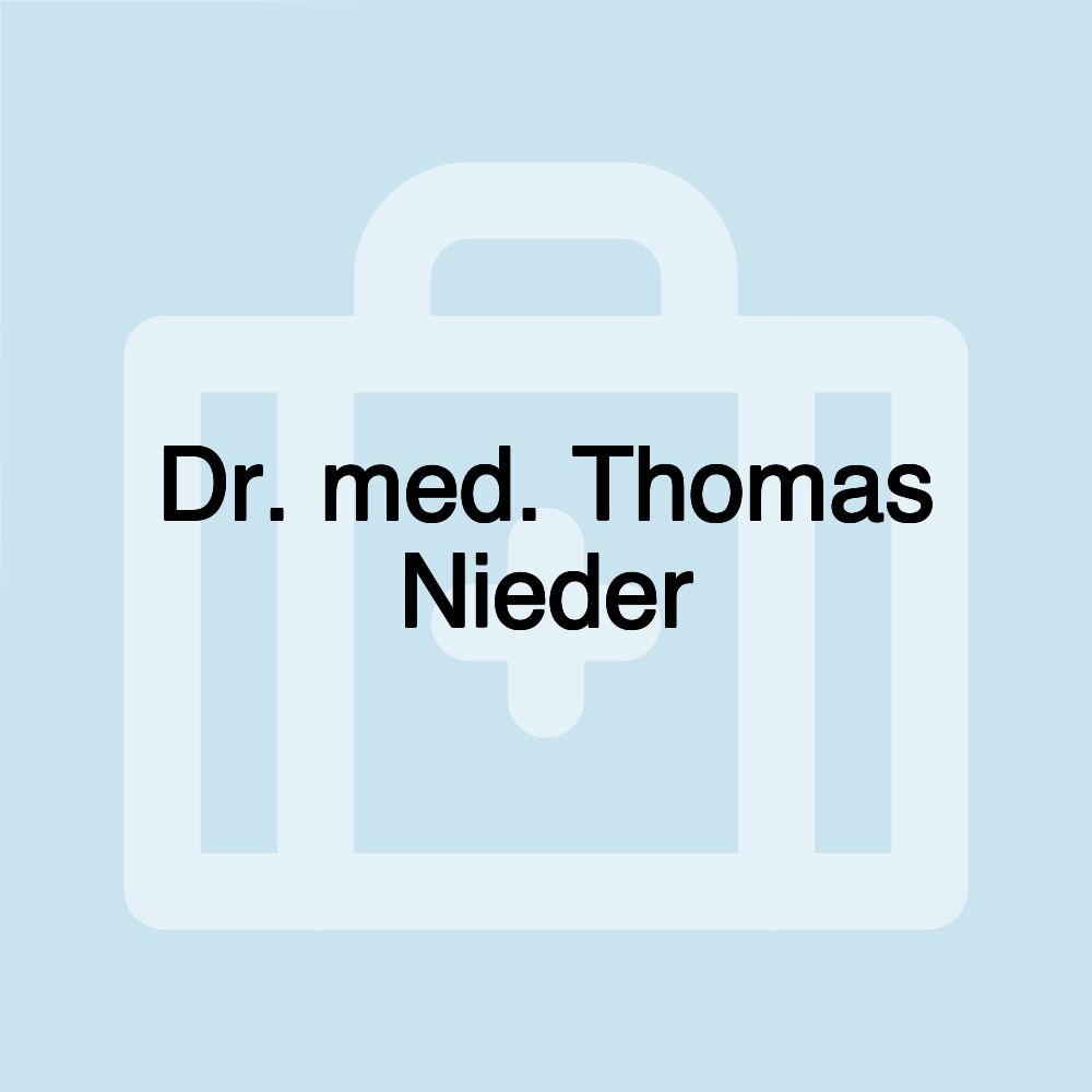 Dr. med. Thomas Nieder