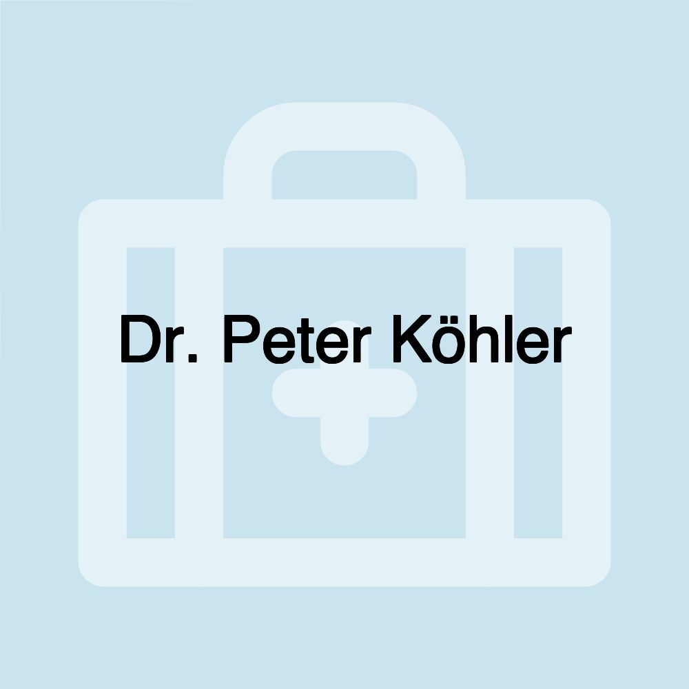 Dr. Peter Köhler