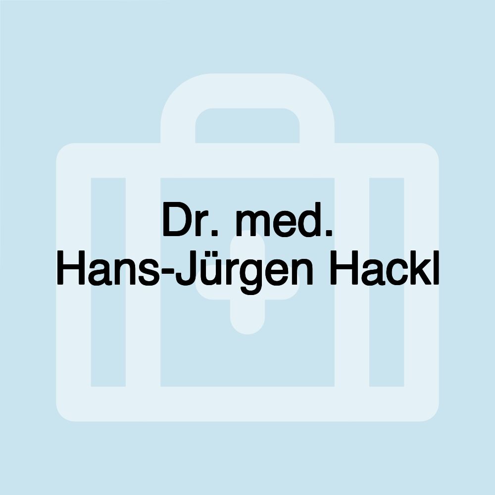 Dr. med. Hans-Jürgen Hackl