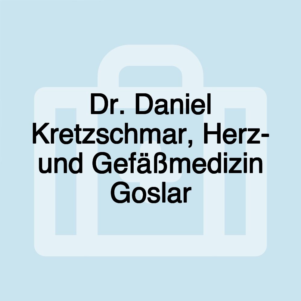 Dr. Daniel Kretzschmar, Herz- und Gefäßmedizin Goslar