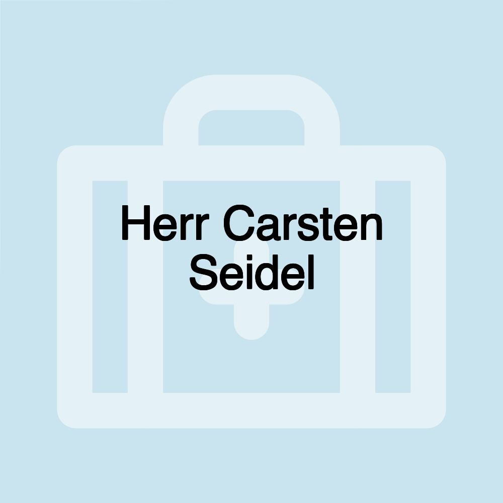 Herr Carsten Seidel