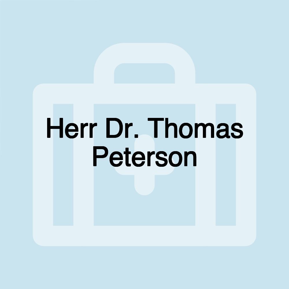 Herr Dr. Thomas Peterson