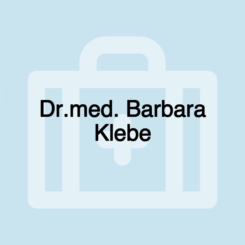 Dr.med. Barbara Klebe