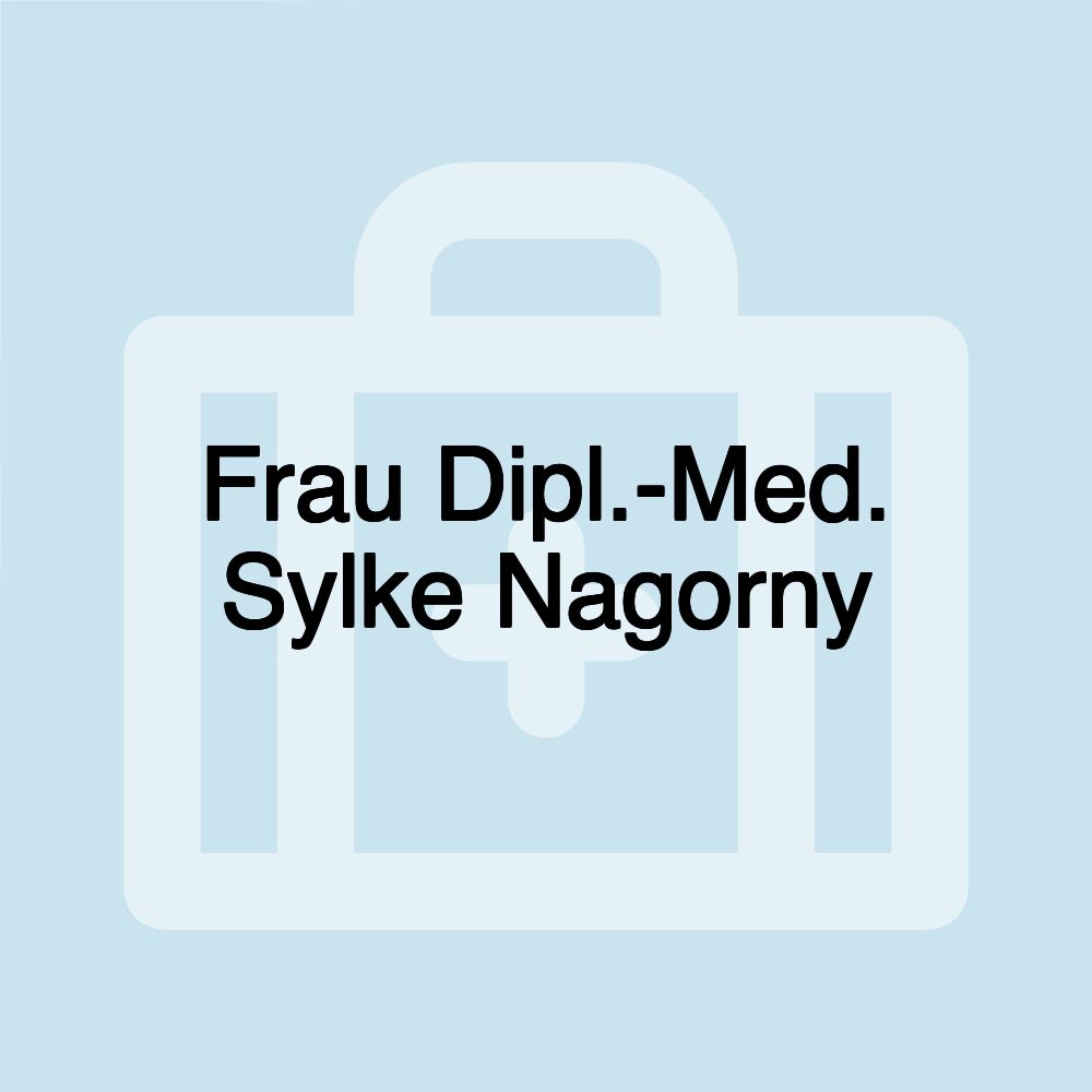 Frau Dipl.-Med. Sylke Nagorny