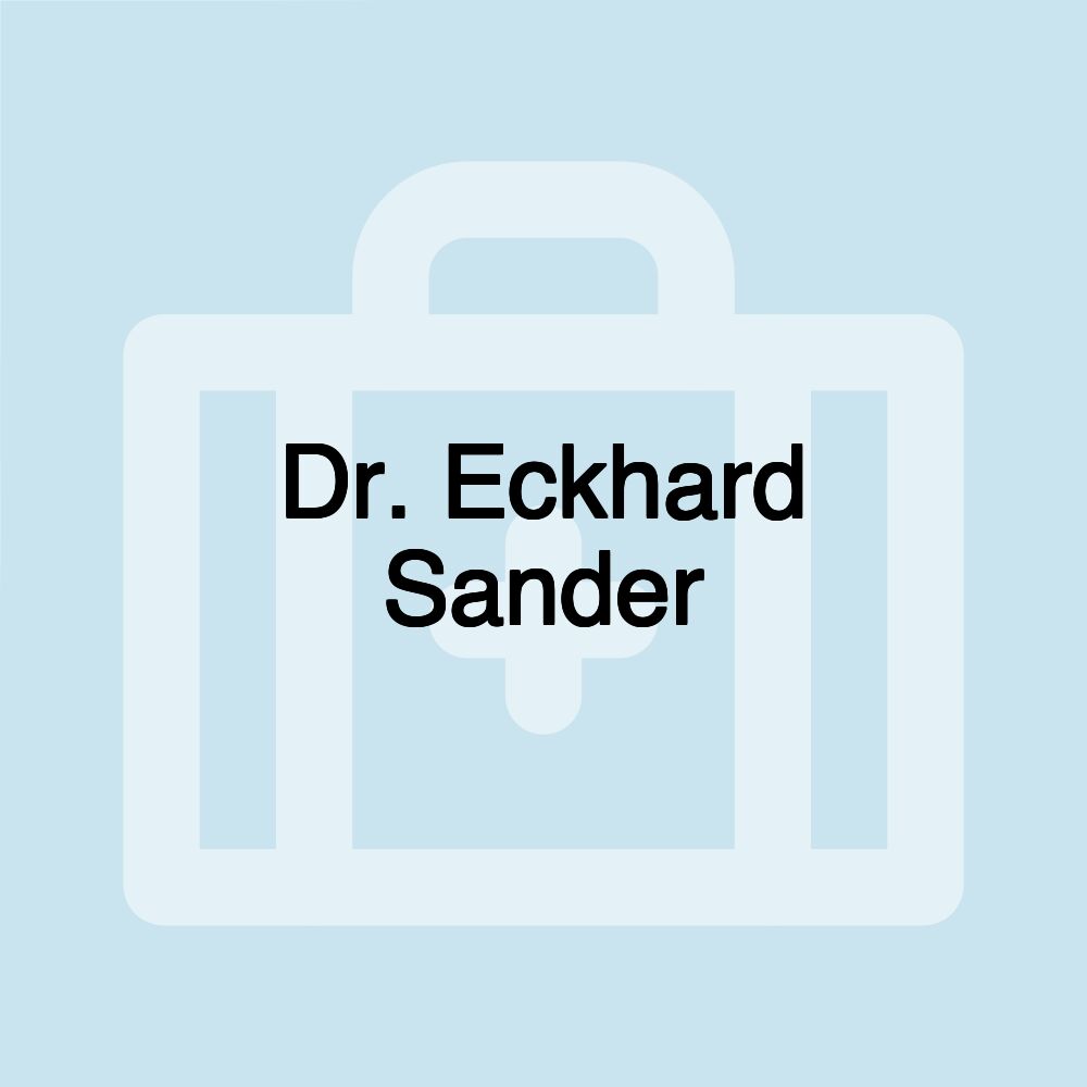 Dr. Eckhard Sander