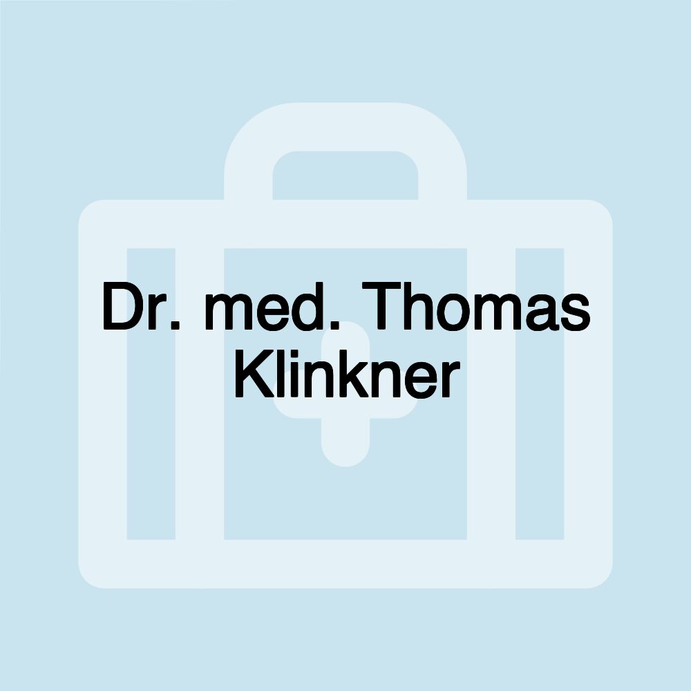 Dr. med. Thomas Klinkner