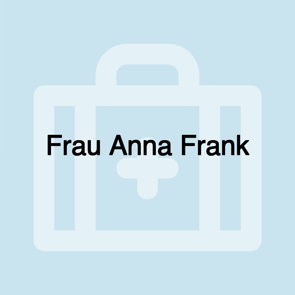 Frau Anna Frank