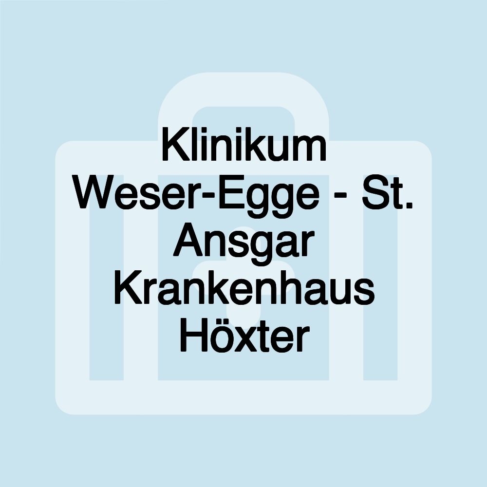 Klinikum Weser-Egge - St. Ansgar Krankenhaus Höxter