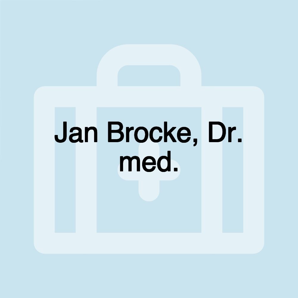 Jan Brocke, Dr. med.