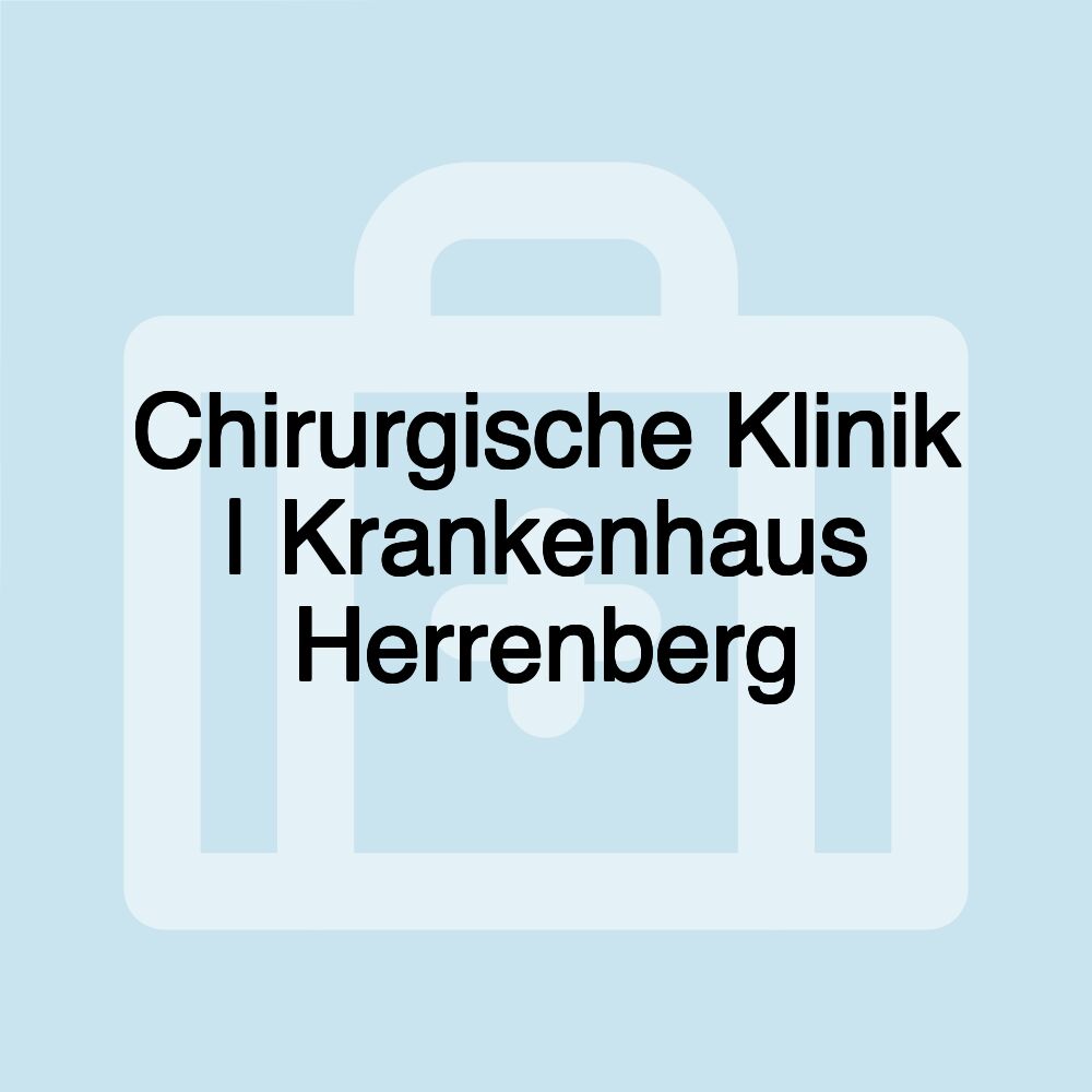 Chirurgische Klinik | Krankenhaus Herrenberg