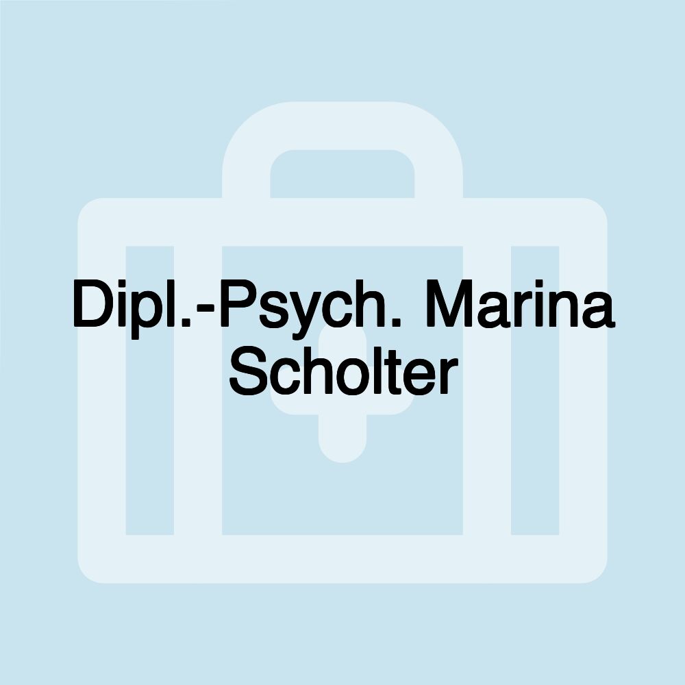 Dipl.-Psych. Marina Scholter