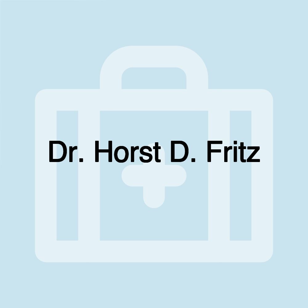 Dr. Horst D. Fritz