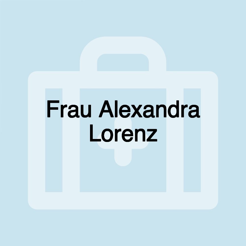 Frau Alexandra Lorenz