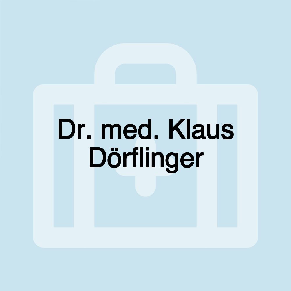 Dr. med. Klaus Dörflinger