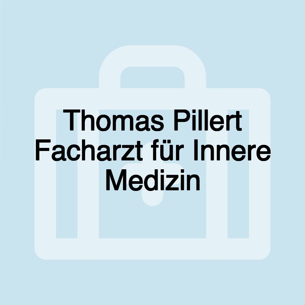 Thomas Pillert Facharzt für Innere Medizin