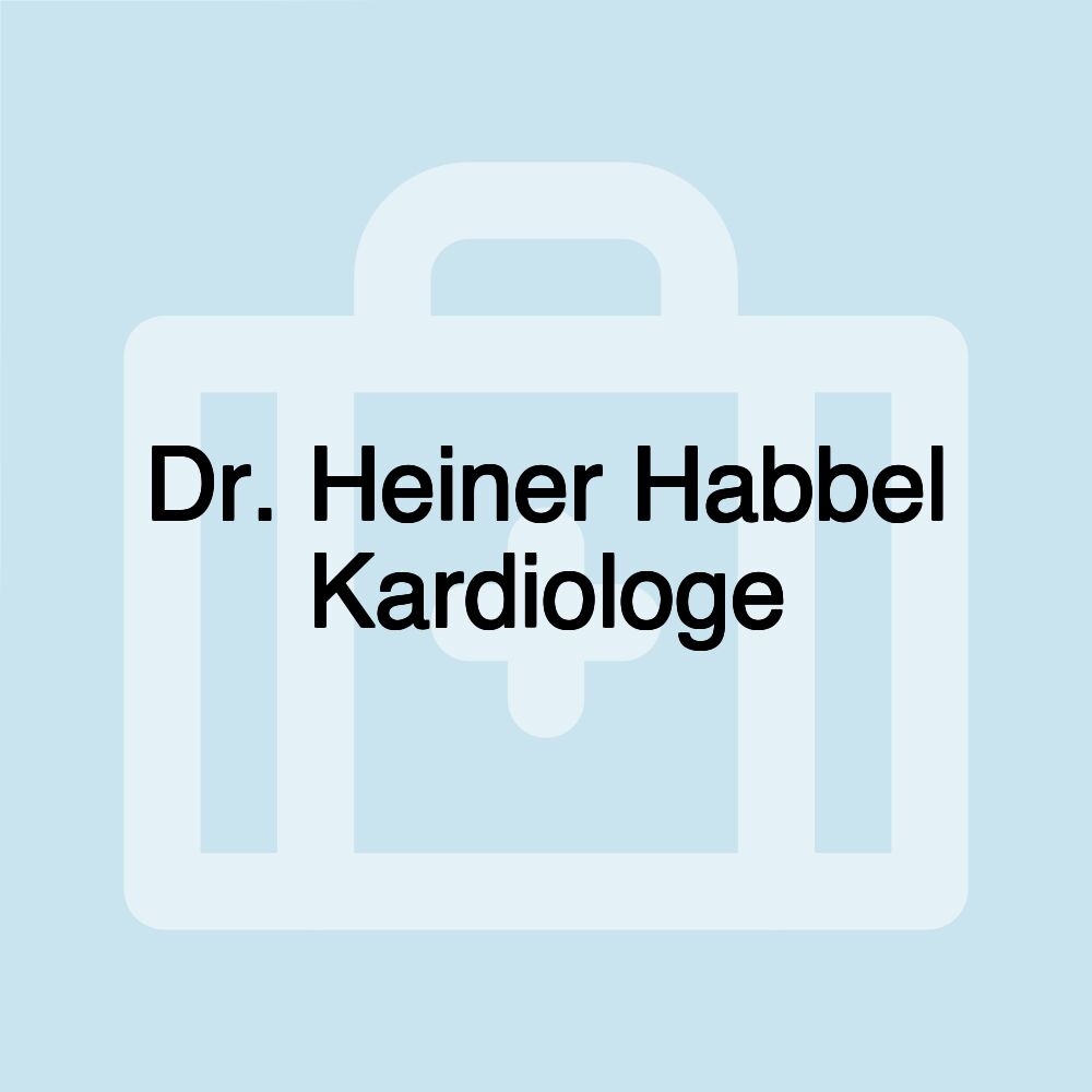 Dr. Heiner Habbel Kardiologe