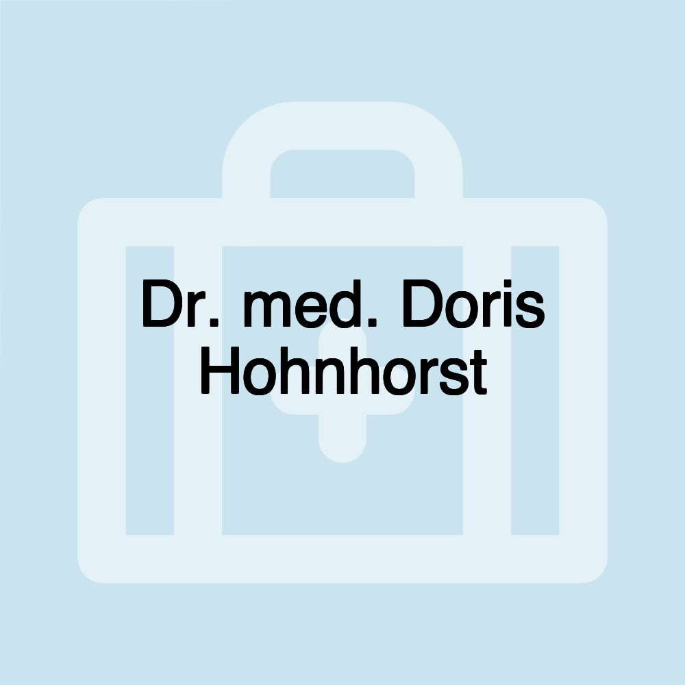 Dr. med. Doris Hohnhorst