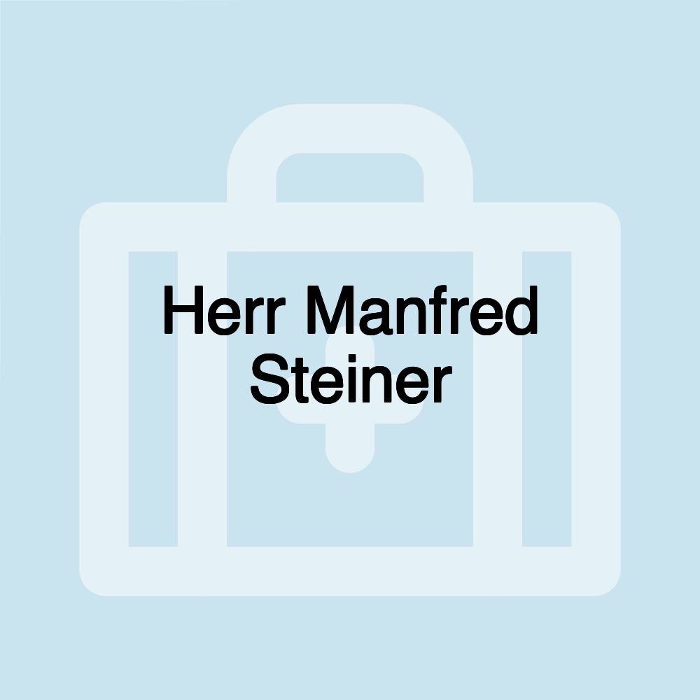 Herr Manfred Steiner