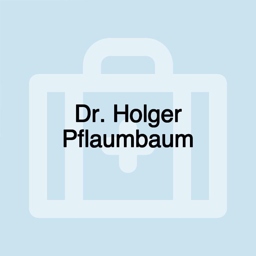 Dr. Holger Pflaumbaum