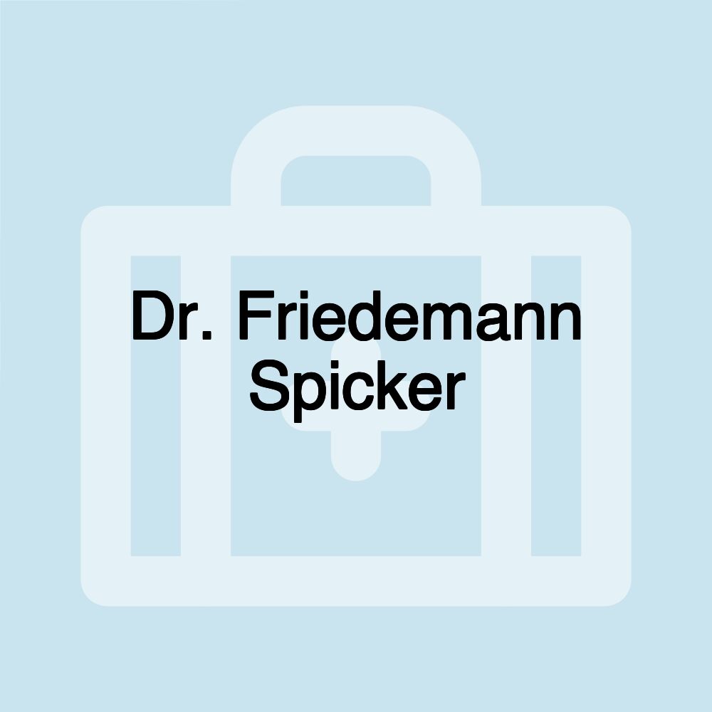 Dr. Friedemann Spicker