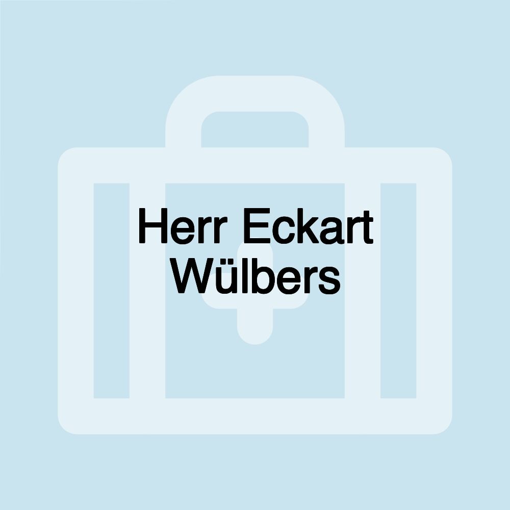 Herr Eckart Wülbers