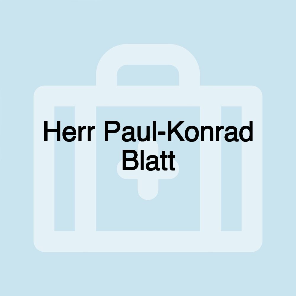 Herr Paul-Konrad Blatt