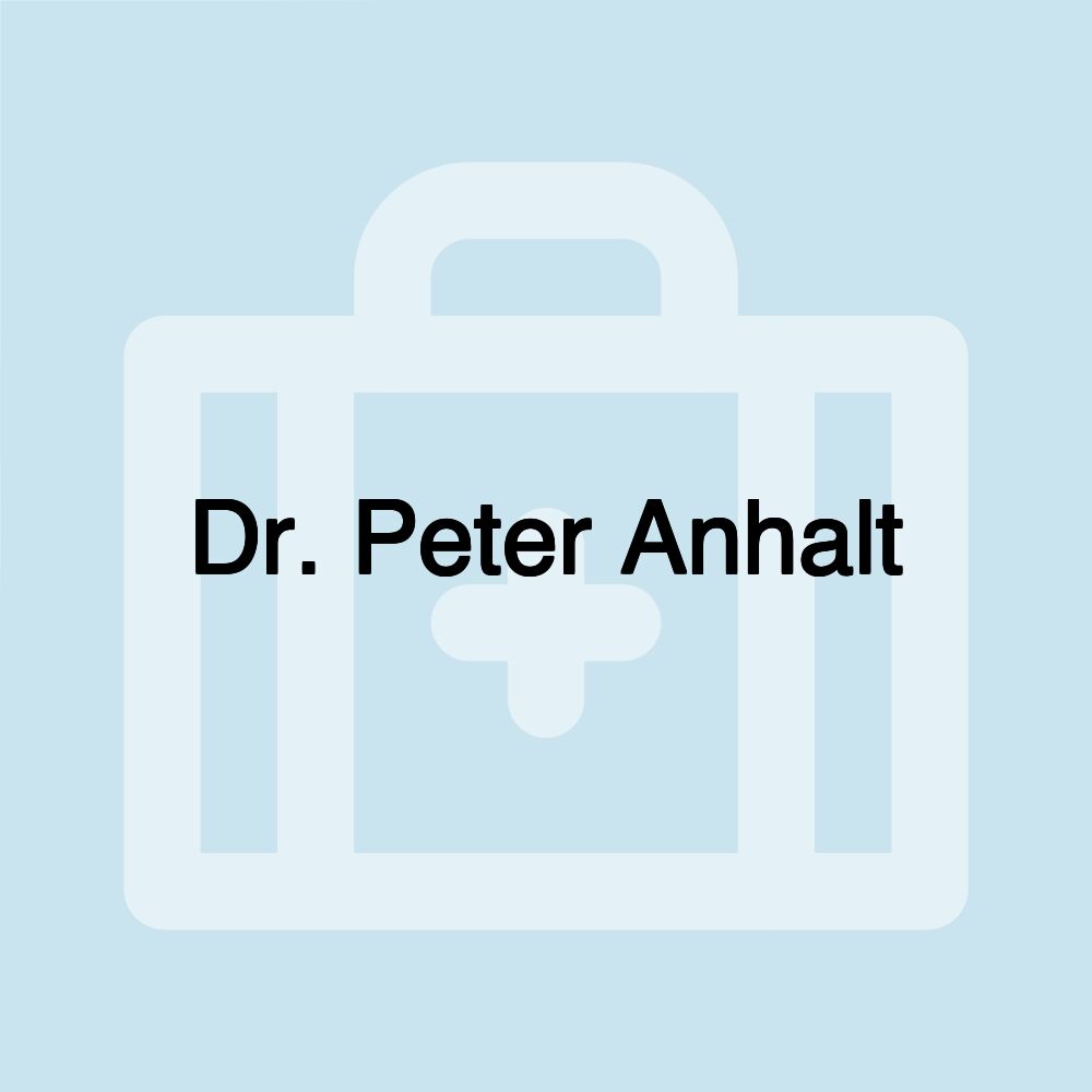 Dr. Peter Anhalt