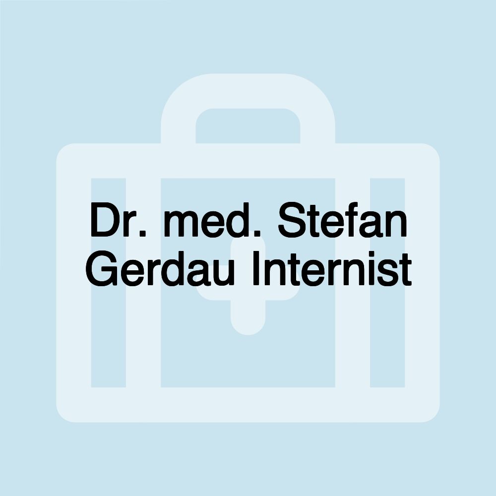 Dr. med. Stefan Gerdau Internist