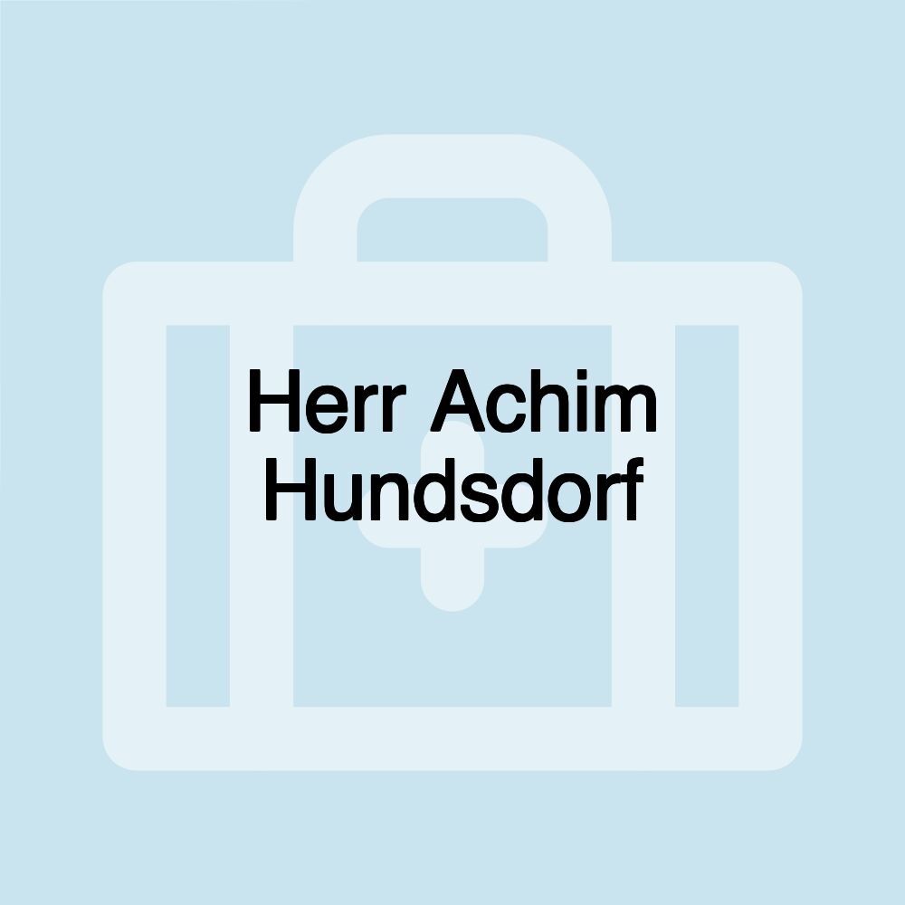 Herr Achim Hundsdorf