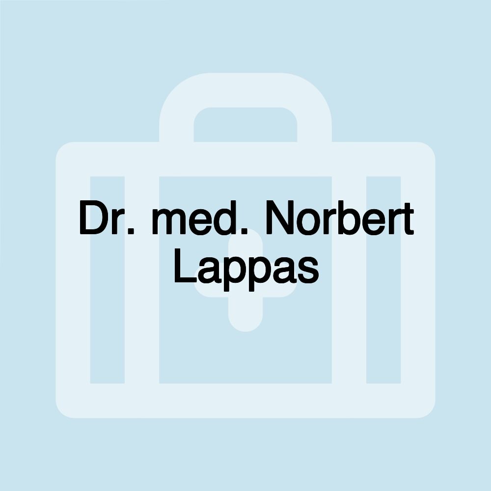 Dr. med. Norbert Lappas