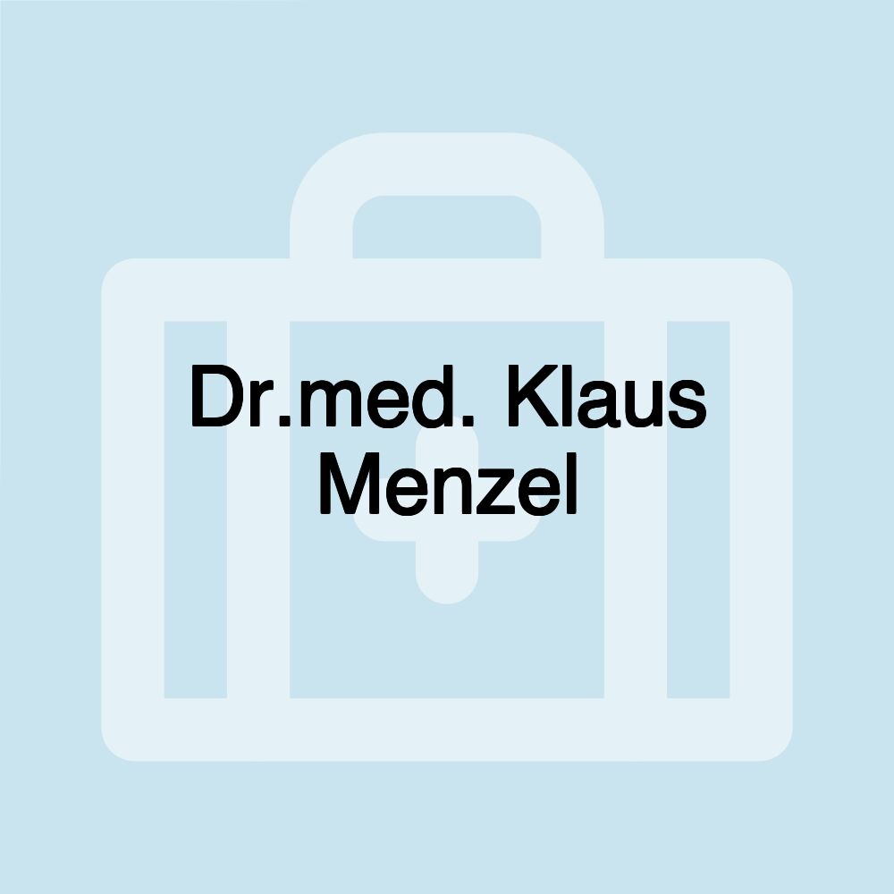 Dr.med. Klaus Menzel