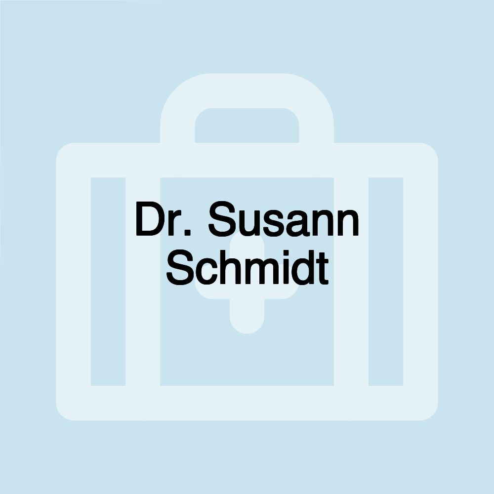 Dr. Susann Schmidt