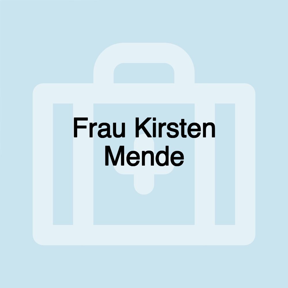 Frau Kirsten Mende