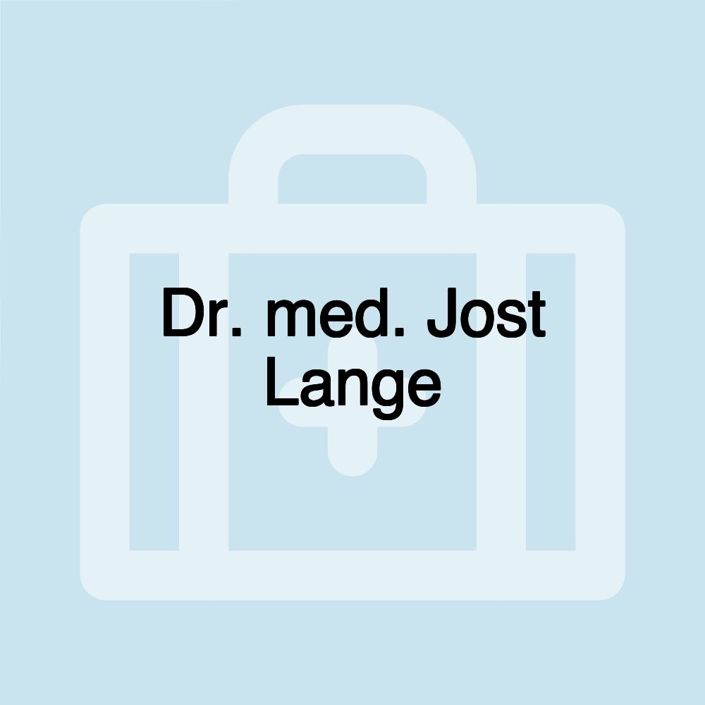 Dr. med. Jost Lange