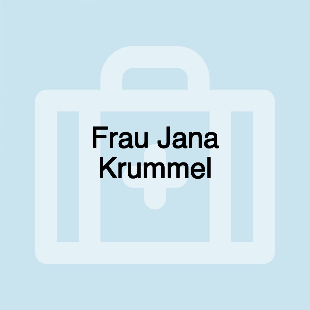 Frau Jana Krummel