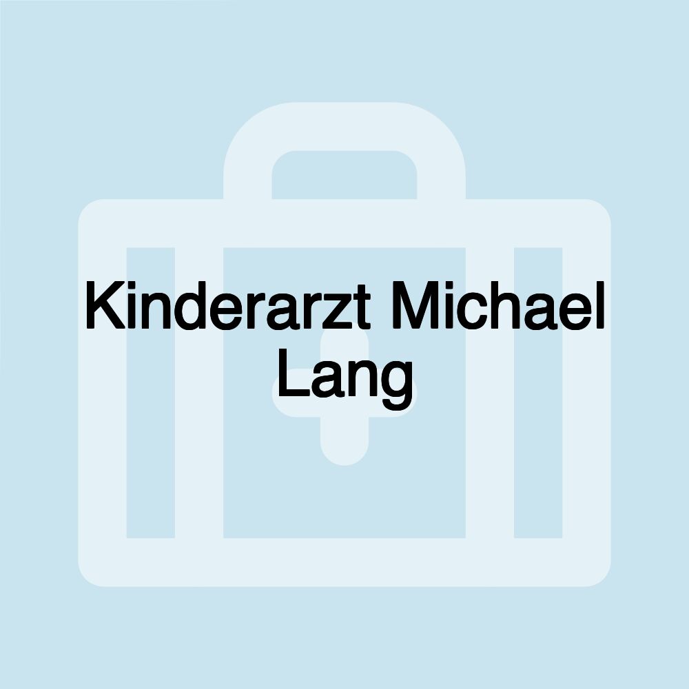 Kinderarzt Michael Lang