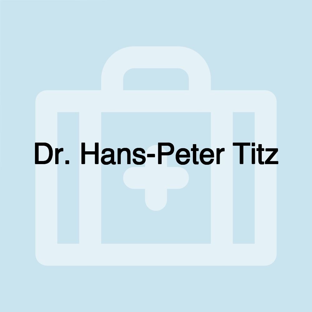 Dr. Hans-Peter Titz