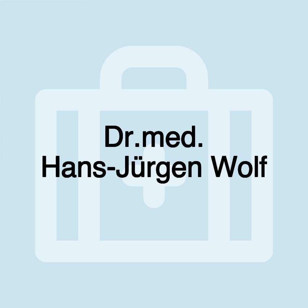 Dr.med. Hans-Jürgen Wolf