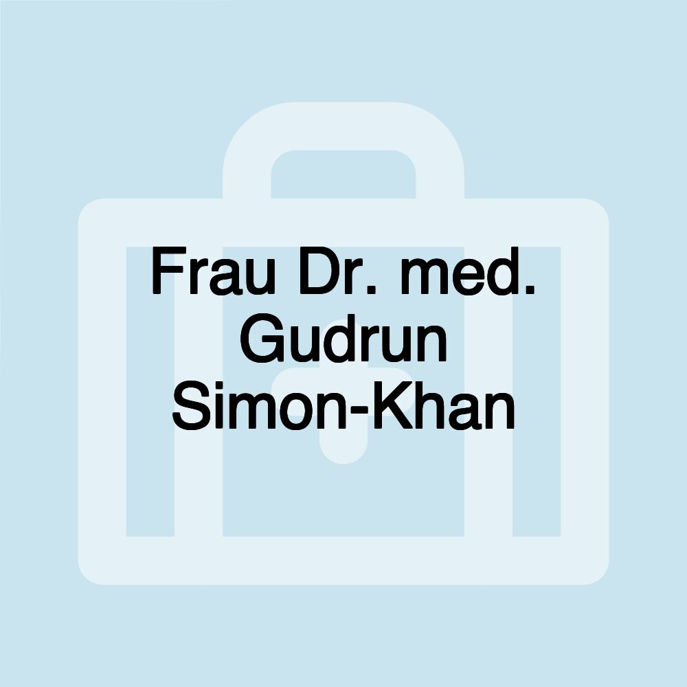 Frau Dr. med. Gudrun Simon-Khan