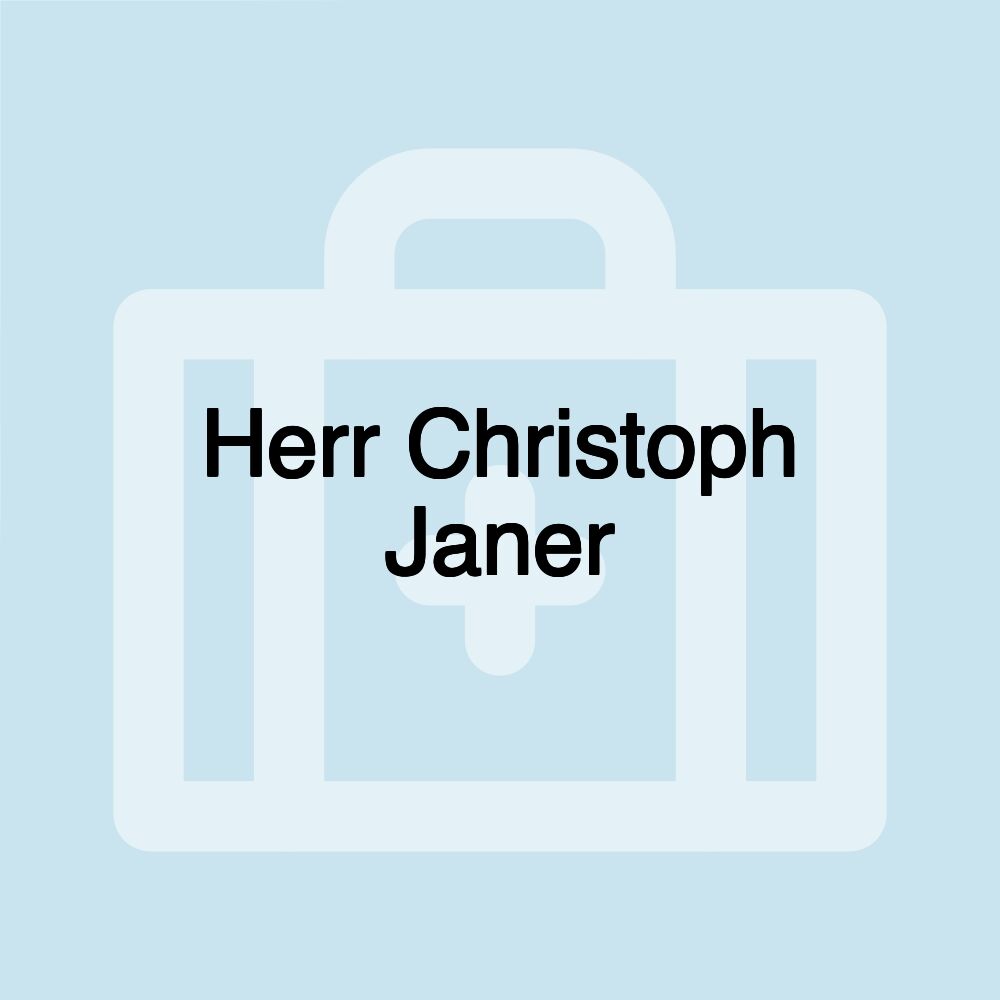 Herr Christoph Janer