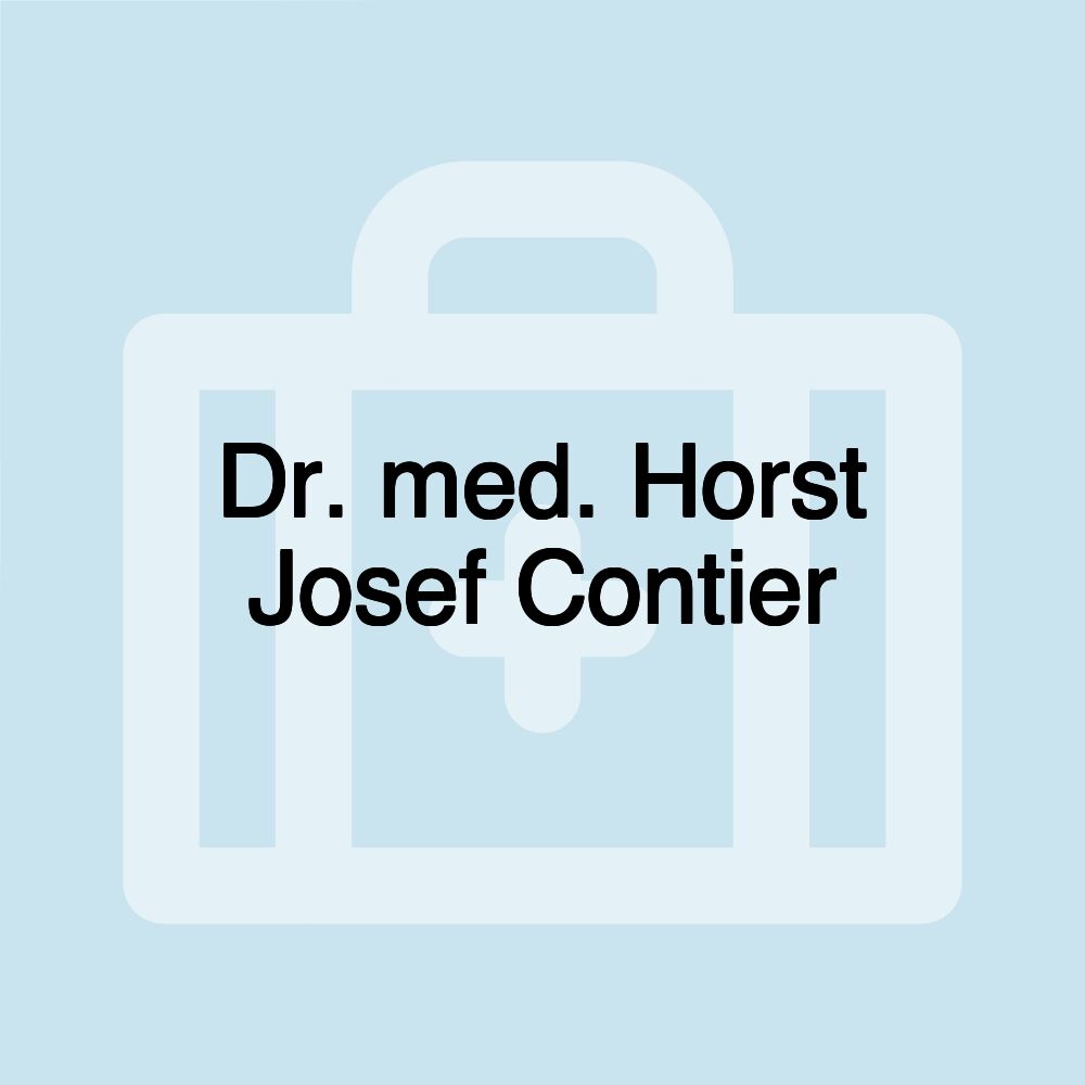 Dr. med. Horst Josef Contier