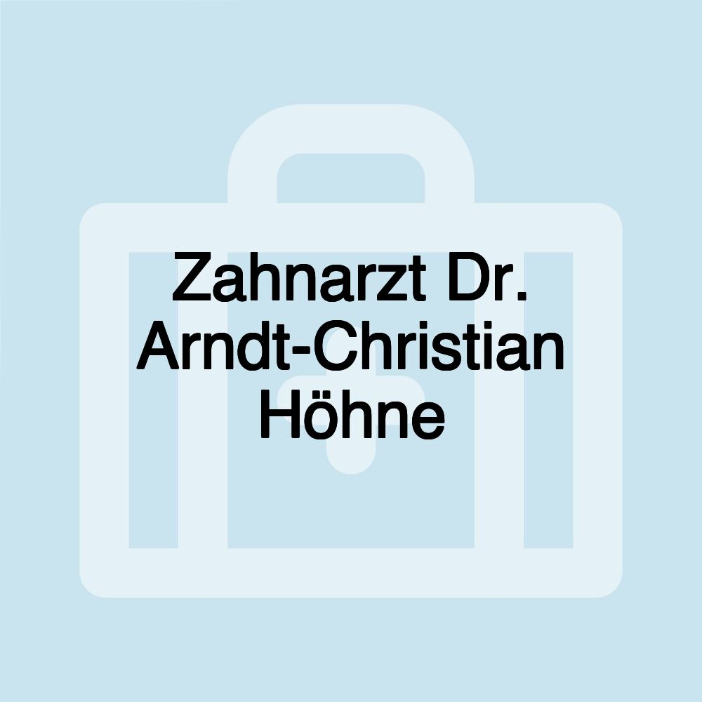 Zahnarzt Dr. Arndt-Christian Höhne