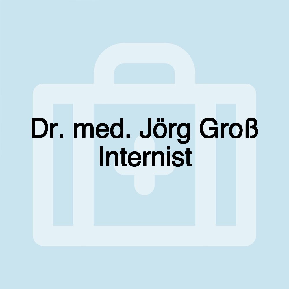 Dr. med. Jörg Groß Internist