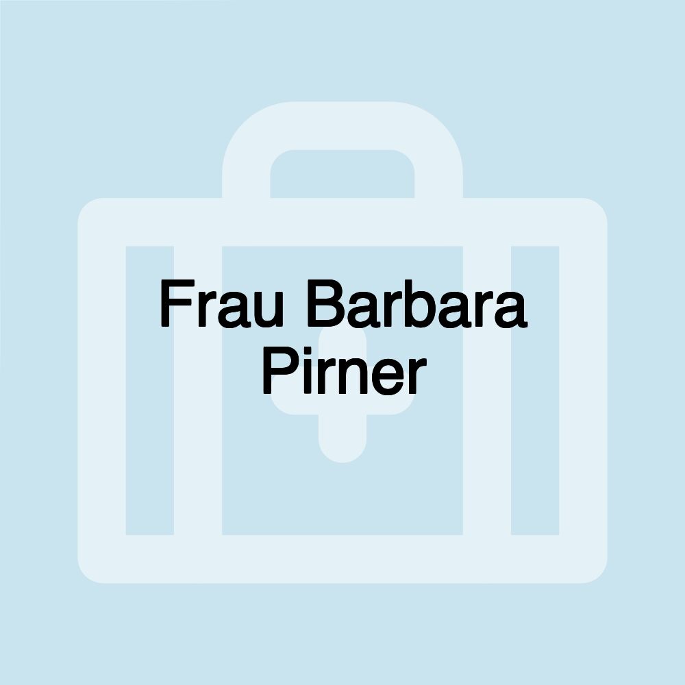 Frau Barbara Pirner