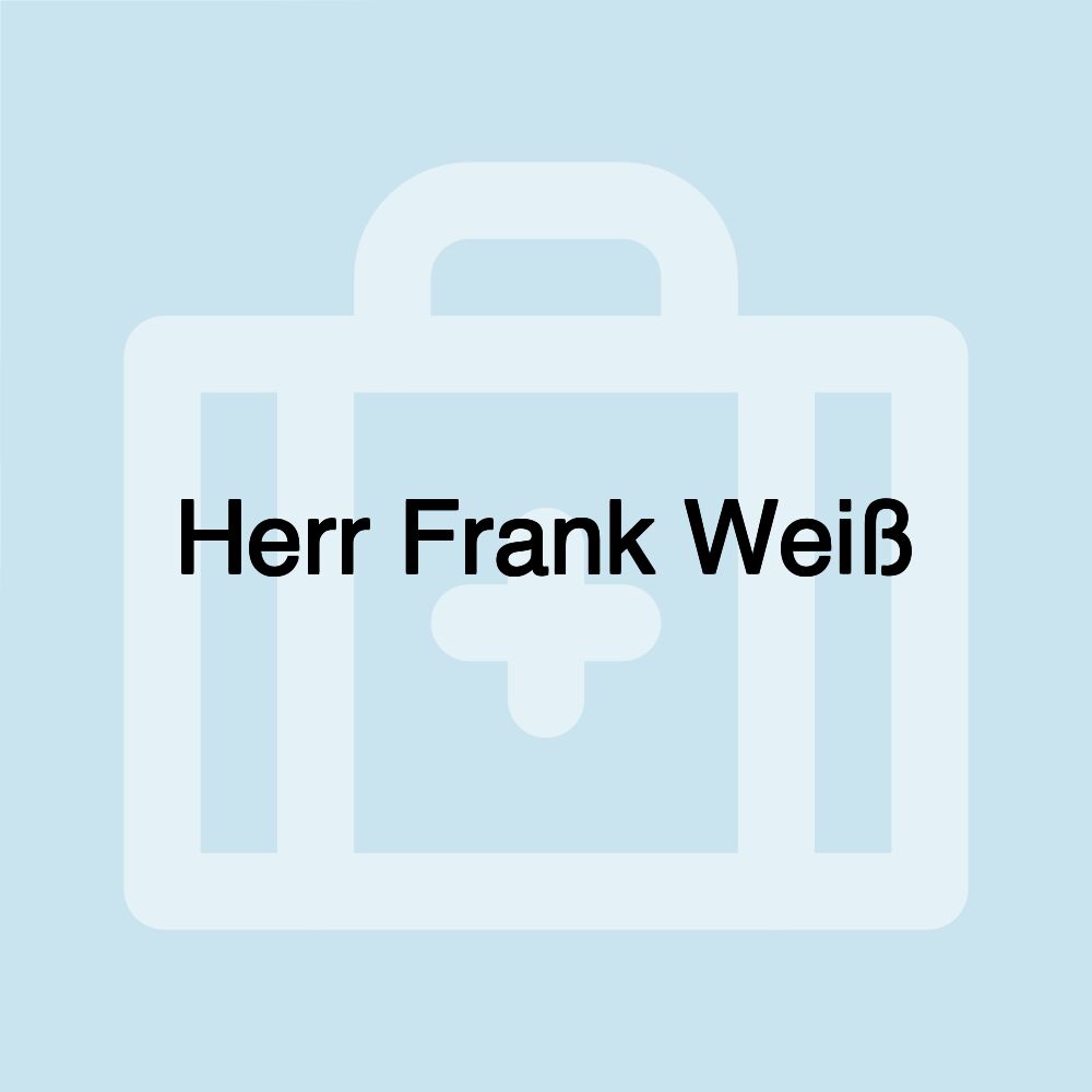 Herr Frank Weiß