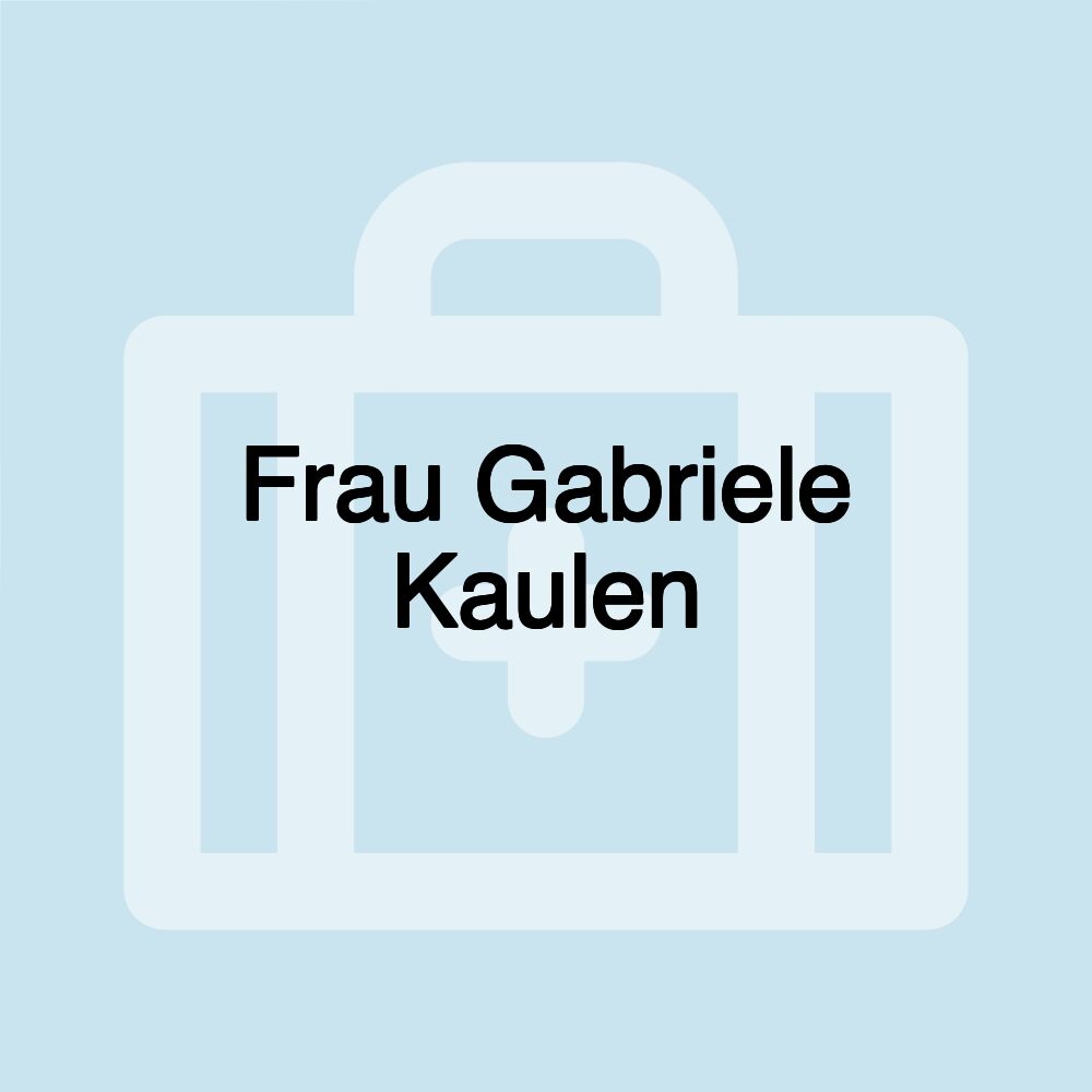 Frau Gabriele Kaulen