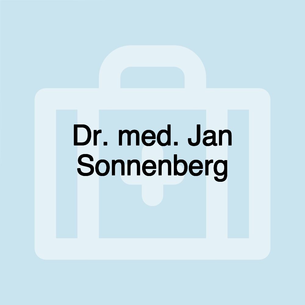 Dr. med. Jan Sonnenberg