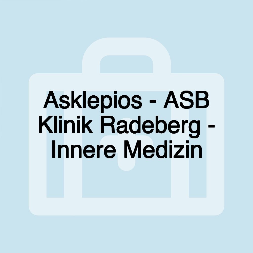 Asklepios - ASB Klinik Radeberg - Innere Medizin