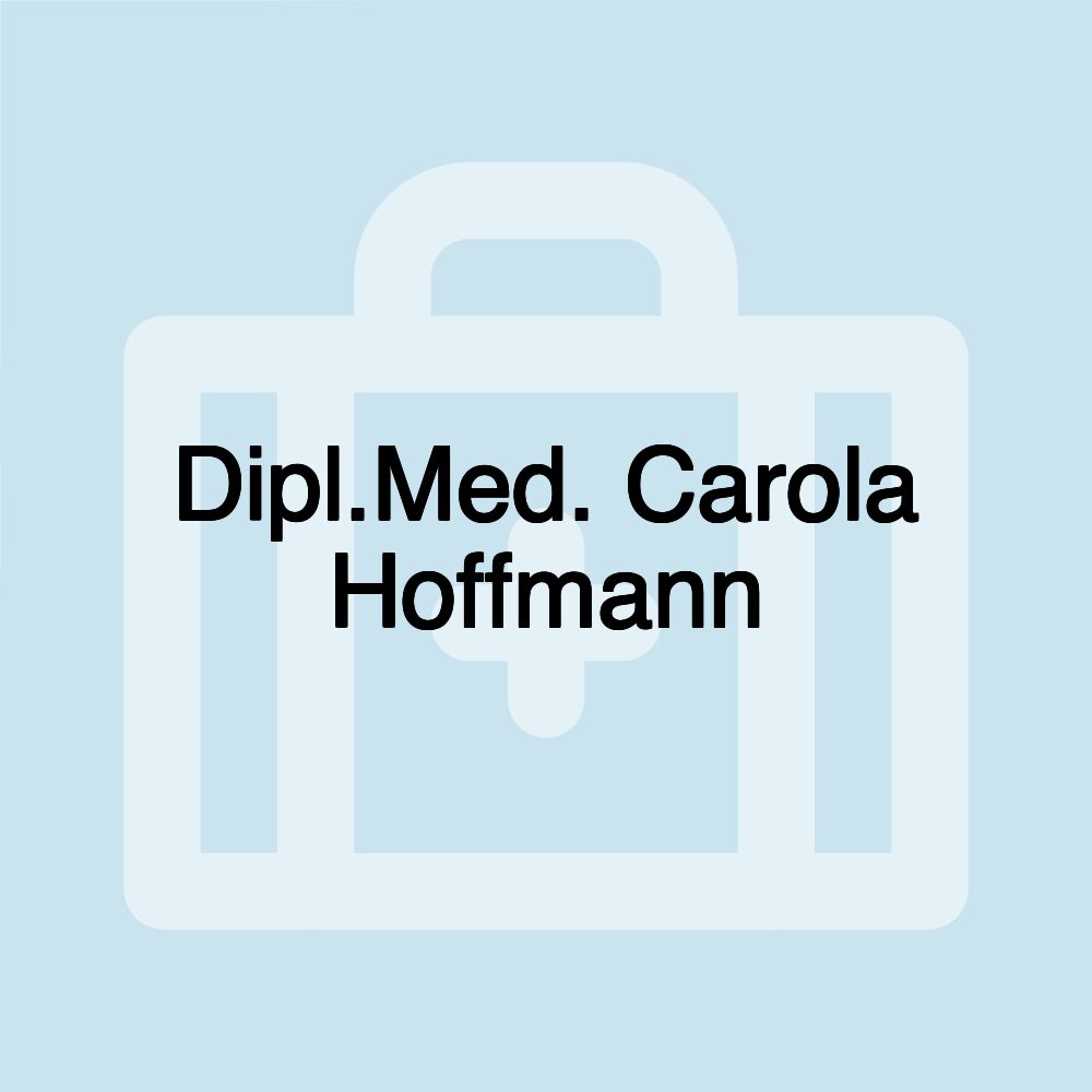 Dipl.Med. Carola Hoffmann